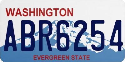 WA license plate ABR6254