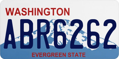 WA license plate ABR6262