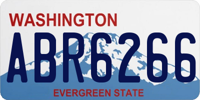 WA license plate ABR6266