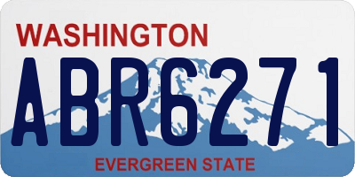 WA license plate ABR6271