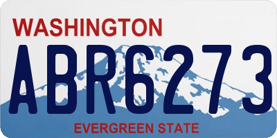 WA license plate ABR6273