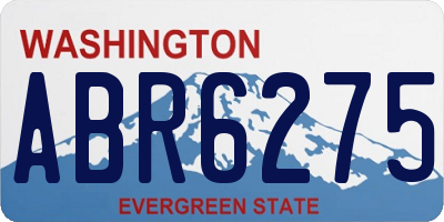 WA license plate ABR6275