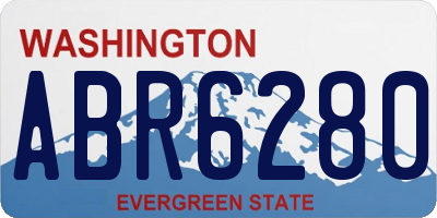 WA license plate ABR6280