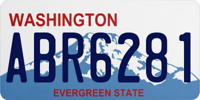WA license plate ABR6281