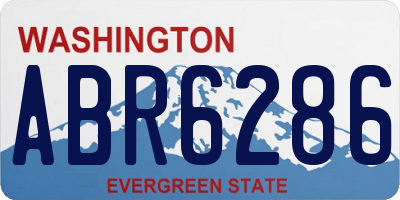 WA license plate ABR6286