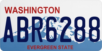 WA license plate ABR6288