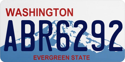 WA license plate ABR6292
