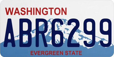 WA license plate ABR6299