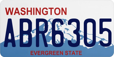 WA license plate ABR6305
