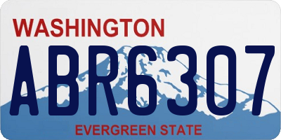 WA license plate ABR6307