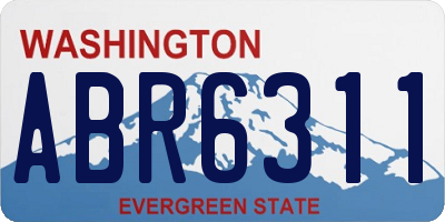 WA license plate ABR6311