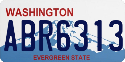 WA license plate ABR6313