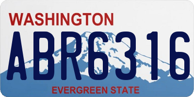 WA license plate ABR6316