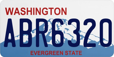 WA license plate ABR6320