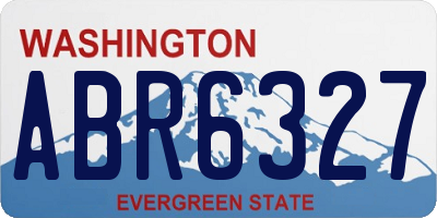 WA license plate ABR6327