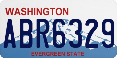 WA license plate ABR6329