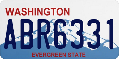 WA license plate ABR6331