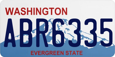 WA license plate ABR6335