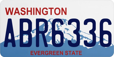 WA license plate ABR6336