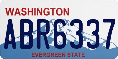 WA license plate ABR6337