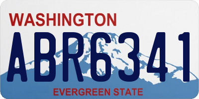 WA license plate ABR6341