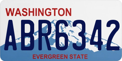 WA license plate ABR6342