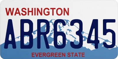 WA license plate ABR6345