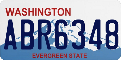 WA license plate ABR6348