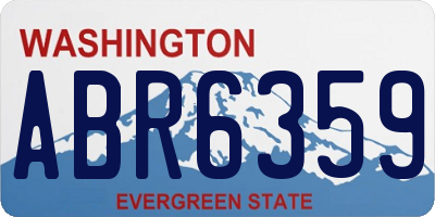 WA license plate ABR6359