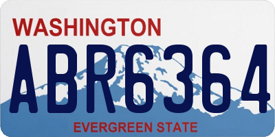 WA license plate ABR6364