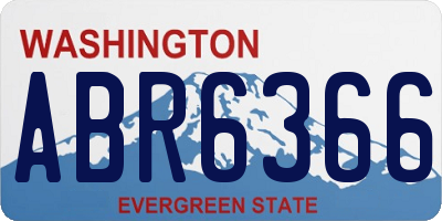 WA license plate ABR6366