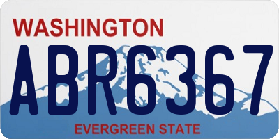 WA license plate ABR6367