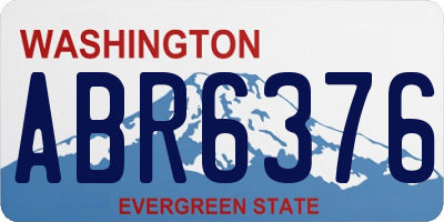 WA license plate ABR6376