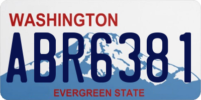 WA license plate ABR6381