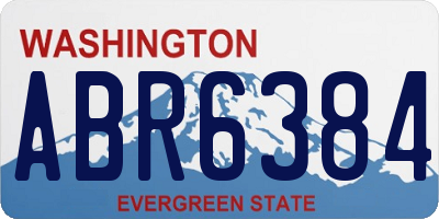 WA license plate ABR6384