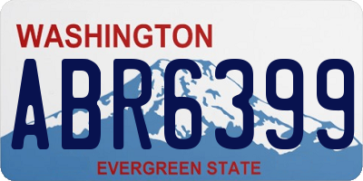 WA license plate ABR6399