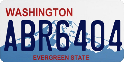 WA license plate ABR6404