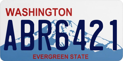 WA license plate ABR6421