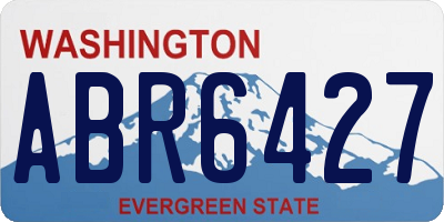 WA license plate ABR6427