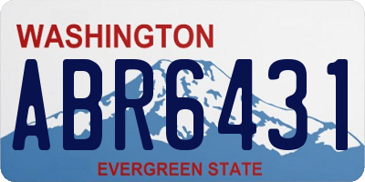 WA license plate ABR6431