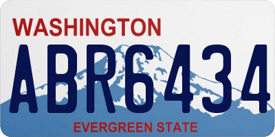 WA license plate ABR6434