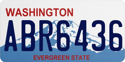 WA license plate ABR6436