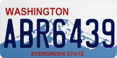 WA license plate ABR6439
