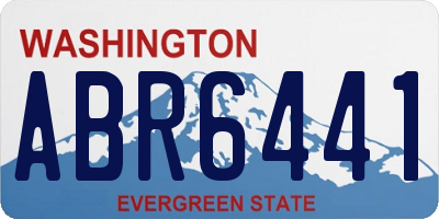 WA license plate ABR6441
