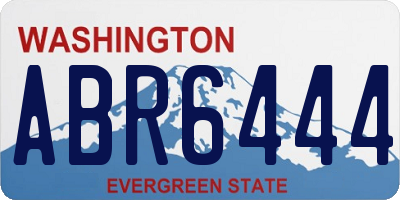 WA license plate ABR6444