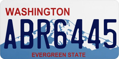 WA license plate ABR6445