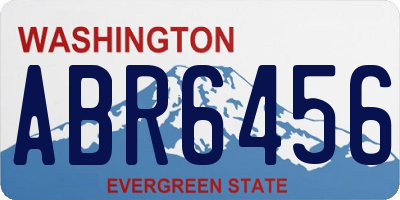 WA license plate ABR6456