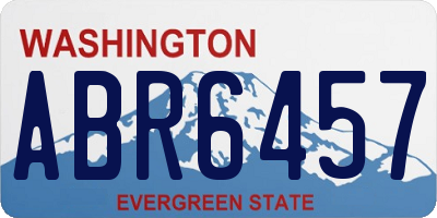 WA license plate ABR6457