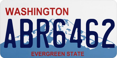 WA license plate ABR6462