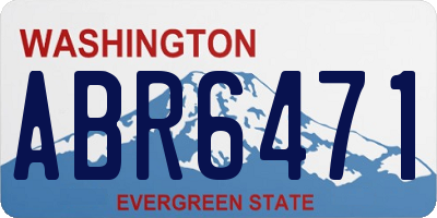 WA license plate ABR6471